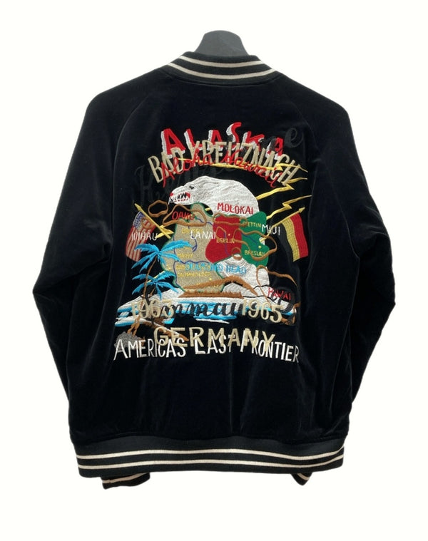 ダブレット doublet 16AW CHAOS EMBROIDERY SOUVENIR JACKET スーベニア ジャケット スカジャン ベロア アウター 黒 16AW02BL26 ジャケット 刺繍 ブラック Mサイズ 104MT-1067