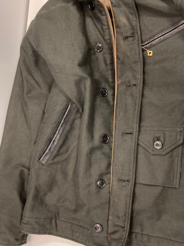 インディアンモトサイクル INDIAN MOTOCYCLE N-1 CRUISER DECK JACKET デッキジャケット ミリタリー バイカー モーターサイクル IM12088 40 ジャケット ブラック Lサイズ 101MT-3304