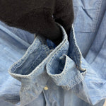 【曜日割引対象外】 ポストオーバーオールズ POST OVERALLS USA製 シャンブレーシャツ ガチャポケ 長袖シャツ ブルー Lサイズ 201MT-4383 VB