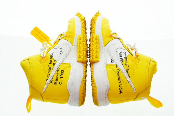 ナイキ NIKE OFF-WHITE AIR FORCE 1 MID オフ-ホワイト エアフォース 1 ミッド スニーカー 黄色 DR0500-101 メンズ靴 スニーカー イエロー 27cm 103S-556