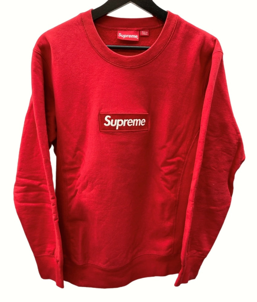 シュプリーム SUPREME REVRSE WEAVE BOX LOGO PULLOVER SWEAT リバースウィーブ ボックスロゴ プルオーバー  トレーナー RED 赤 スウェット 刺繍 レッド Mサイズ 104MT-725 | 古着通販のドンドンサガール