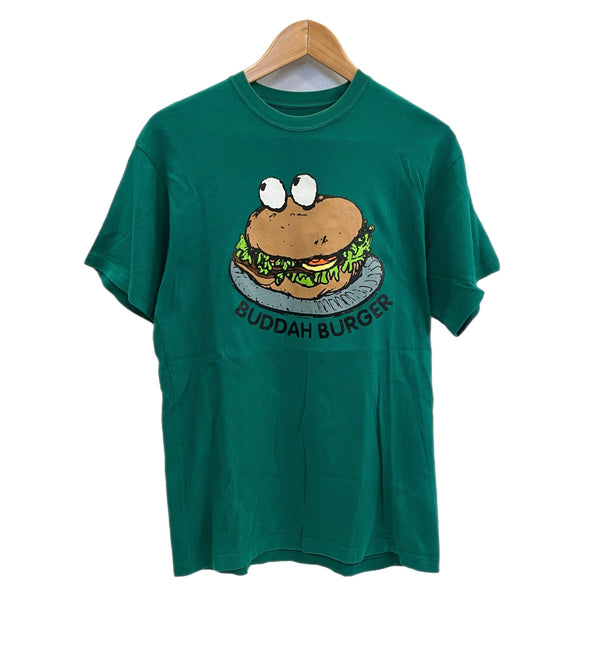 アンダーカバー UNDERCOVER 初期 02SS HAZE期 BUDDAH BURGER ハンバーガー プリント アーカイブ Tシャツ グリーン Lサイズ 101MT-4461