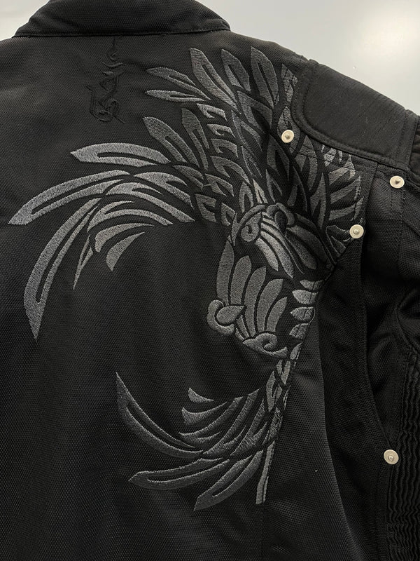 ニコクドウ 弐黒堂 ライドジャケット 刺繍 バイカー バイク ジャケット ブラック Lサイズ 101MT-5393