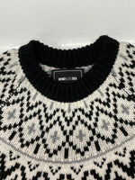 ウィンダンシー WIND AND SEA NORDIC SWEATER ノルディック セーター ニット クルーネック 厚手  WDS-O-WKN-23-Q2-KN-03 セーター 総柄 ブラック Lサイズ 104MT-603