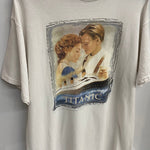 【曜日割引対象外】 ヴィンテージ vintage 90's タイタニック TITANIC MOVIE Tee 袖シングル Tシャツ ホワイト 201MT-3586 VB