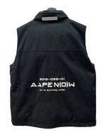 アベイシングエイプ A BATHING APE AAPE WAISTCOAT ウェスト コート ダウン ベスト 黒 AAPVCM7455XXH ベスト ロゴ ブラック XLサイズ 104MT-2152
