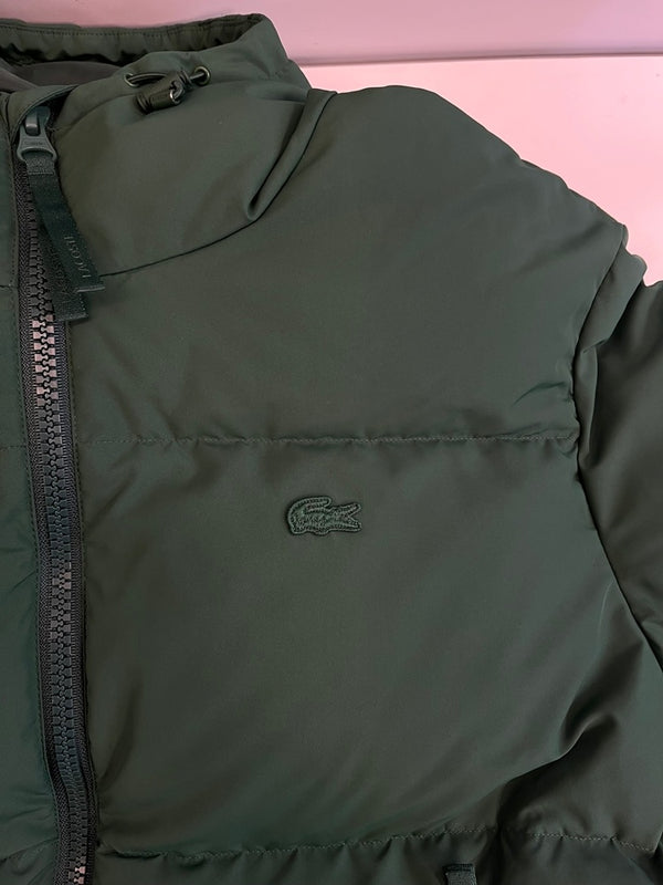 ラコステ LACOSTE バックステッチショートダウンジャケット 緑 BH4484 FR52 ジャケット グリーン 101MT-5011