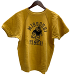 【曜日割引対象外】 ヴィンテージ vintage ARTEX 60's 70's フロッキープリント 半袖スウェット スウェット イエロー Lサイズ 201MT-4789 VB