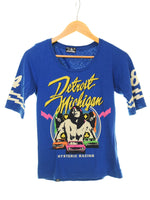 ヒステリックグラマー HYSTERIC GLAMOUR ロゴ プリント 半袖Tシャツ 青 0162CT05 Tシャツ ブルー フリーサイズ 103LT-122