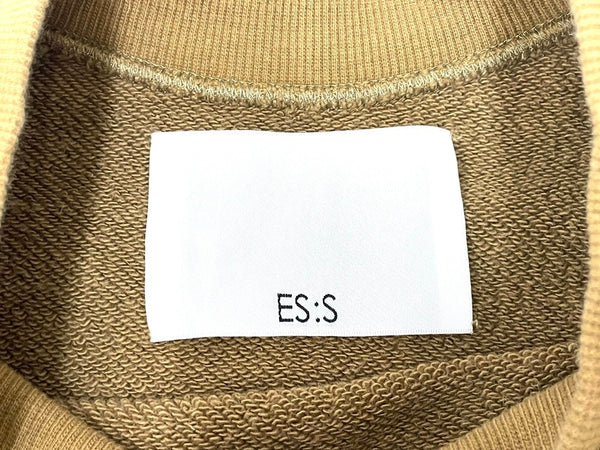 エス ES:S CUT-OFF SLEEVE SWEAT SHIRT カットオフ スウェット シャツ 24SSW-CUCUK-1008 ブラウン M 601LT-13