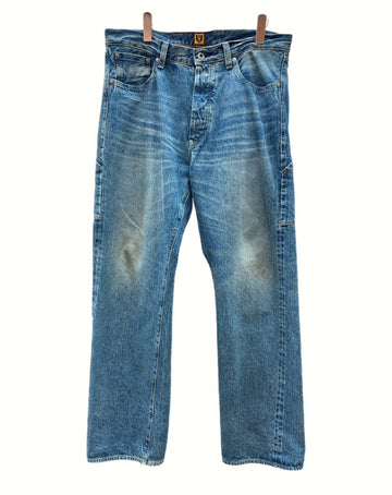 ヒューマンメイド HUMAN MADE STORM COWBOY DENIM PANTS Type 1954 ストーム カウボーイ デニム パンツ ジーンズ ボタンフライ 青 ロゴ デニム ブルー 34 104MB-104