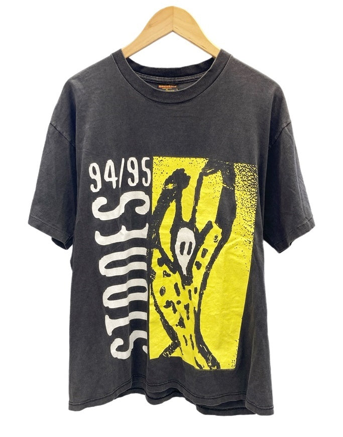 バンドTシャツ BAND-T 90s ローリングストーンズ ROLLING STONES ワールドツアー 94/95 TOUR T-Shirt ヴィンテージTシャツ US古着 XL Tシャツ プリント ブラック LLサイズ 101MT-2384