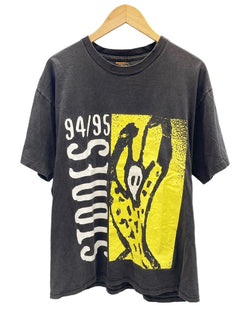 バンドTシャツ BAND-T 90s ローリングストーンズ Rolling Stones ワールドツアー 94/95  Tour T-Shirt ヴィンテージTシャツ US古着 XL Tシャツ プリント ブラック LLサイズ 101MT-2384