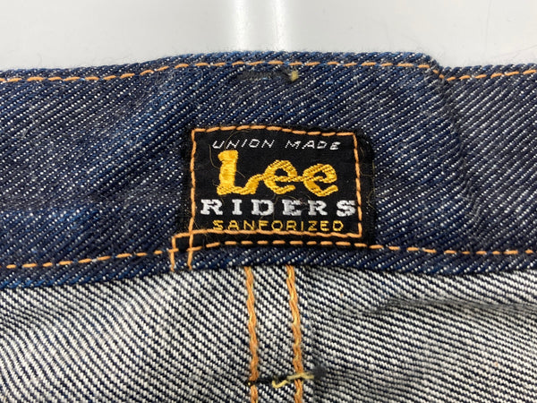 リー Lee THE ARCHIVES RIDERS 101-Z 1954 MODEL センター黒 復刻 片爪 ジーンズ ジーパン 濃紺 無地 LM6341 デニム ネイビー サイズ 38 104MB-297