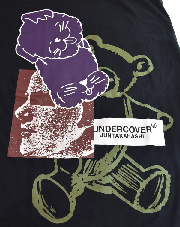アンダーカバー UNDERCOVER 25ss COLLAGE BEAR BIGTEE コラージュベアー ビッグT UC1E4893-3 3 Tシャツ ブラック 103MT-3031