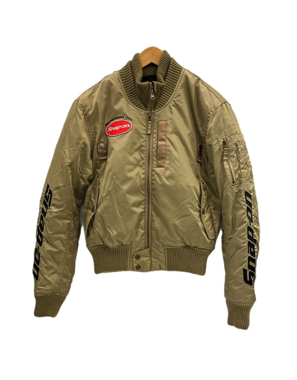 スナップオン Snap-on ナイロン 刺繍 プロテクター MA-1 ボンバージャケット バイカー ツーリング バイク 緑 ライナーセット S015111W ジャケット カーキ Mサイズ 101MT-5282