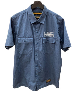 ネイバーフッド NEIGHBORHOOD CLASSIC WORK SHIRT クラシック ワーク シャツ 半袖 紺 半袖シャツ ロゴ ネイビー Lサイズ 104MT-1535