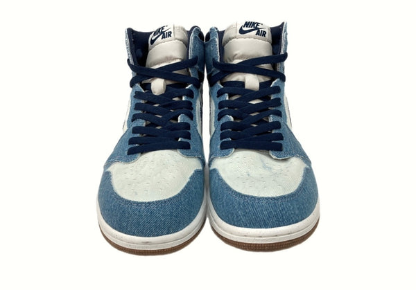 ナイキ NIKE 24年製 AIR JORDAN 1 RETRO HIGH OG DENIM エア ジョーダン レトロ ハイ デニム AJ1 白 青 FQ2947-100 メンズ靴 スニーカー ブルー 27.5cm 104S-643