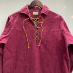 【曜日割引対象外】 ヴィンテージ vintage Punderson 60's 70's レースアップ デニムプルオーバーシャツ ジャケット ワインレッド 201MT-4872 VB