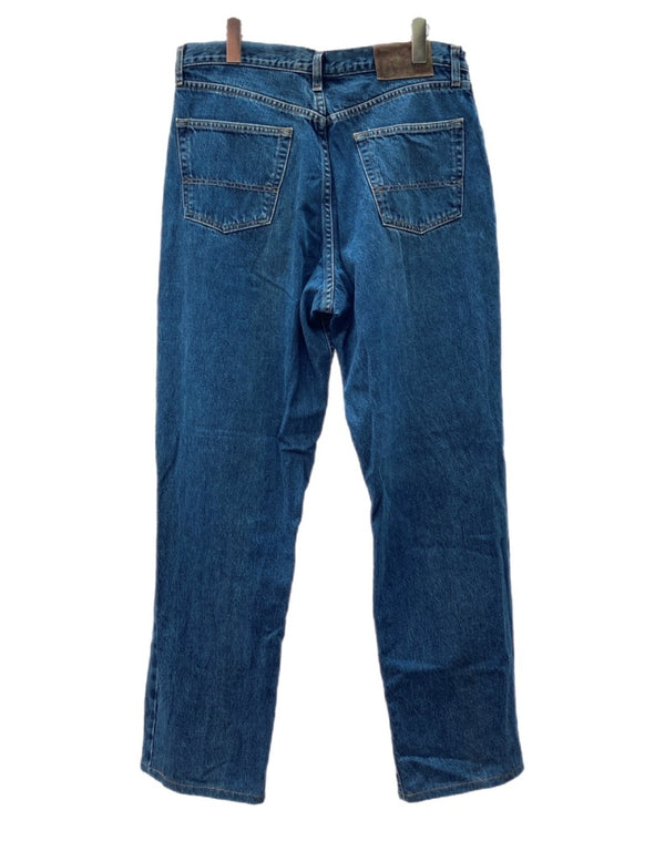 ダブルアールエル RRL 90s DENIM PANTS デニム パンツ ジップフライ ジーパン ジーンズ USA製 Ralph Lauren インディゴ 青 ロゴ R004 デニム ブルー サイズ 34 104MB-213