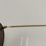 【中古】ジョルジオ アルマーニ GIORGIO ARMANI サングラス 702 744 140 リムレス 眼鏡・サングラス 眼鏡 ブラウン 201goods-627