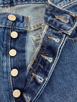 ダブルアールエル RRL DENIM PANTS デニム パンツ ボタンフライ ジーパン ジーンズ USA製 Ralph Lauren インディゴ 青 ロゴ 36-4609955WXS デニム ブルー サイズ 32 104MB-217