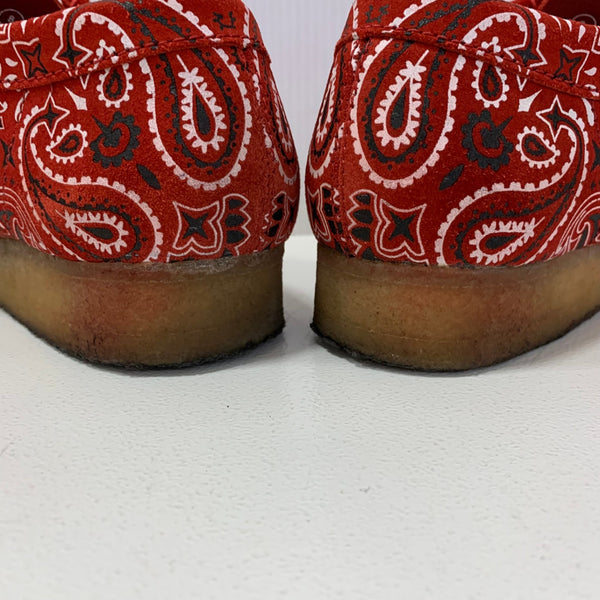 シュプリーム SUPREME 19SS Clarks Bandana Wallabee メンズ靴 ブーツ その他 レッド 25.5cmサイズ 201-shoes1527
