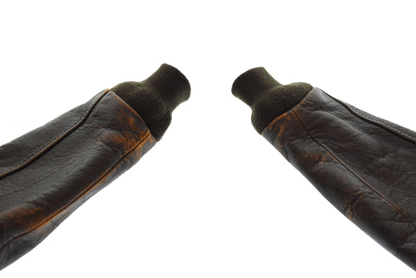 アヴィレックス AVIREX 90s 50周年 A-2 フライトジャケット レザーブルゾン 90's ノルマンディー ジャケット ブラウン SSサイズ 103MT-3107