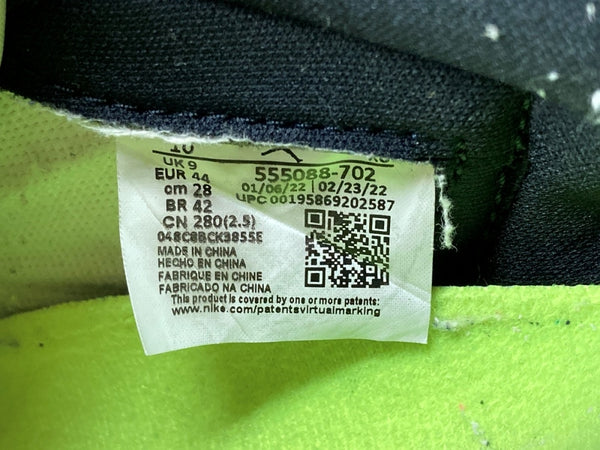 ナイキ NIKE 22年製 AIR JORDAN 1 RETRO HIGH OG VOLT エア ジョーダン レトロ ハイ ボルト AJ1 シューズ 白 黄 555088-702 メンズ靴 スニーカー イエロー 28cm 104S-1007