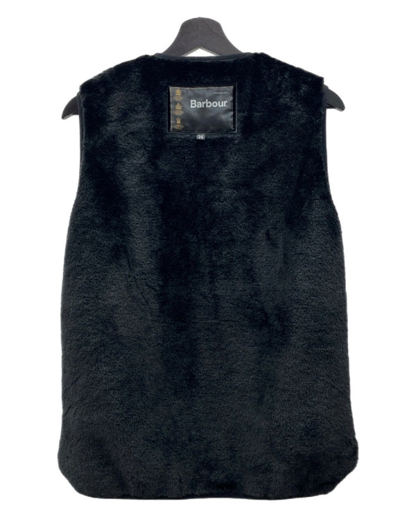 バブアー Barbour FUR LINER VEST ファー ライナー ベスト ジップアップ フェイクファー 黒 1902125 サイズ 34 ベスト 無地 ブラック 104MT-1887