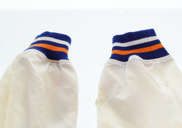 ガルフィー GALFY ナイロン スタジャン チーム ジャケット ワッペン わんわん大学 NYLON STUDIUM JAKCET VERCITY JACKET TEAM JACKET 121002 L ジャケット ホワイト 103MT-2845