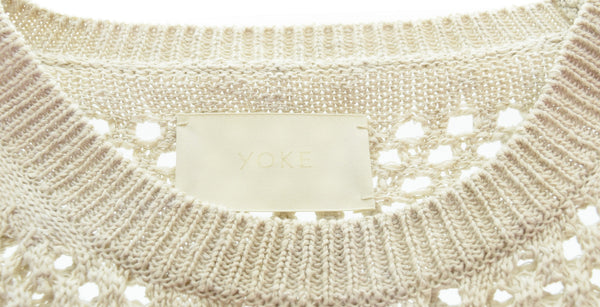 ヨーク YOKE 22SS ARK別注 Meshed Knit Crewneckメッシュ ニット セーター YK22SS0346S 2 セーター ベージュ 103MT-3146