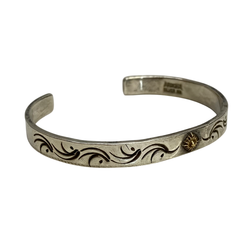 【曜日割引対象外】【中古】アリゾナフリーダム ARIZONA FREEDOM 太陽神 唐草 石付き メンズジュエリー・アクセサリー バングル シルバー 201goods-795 VB