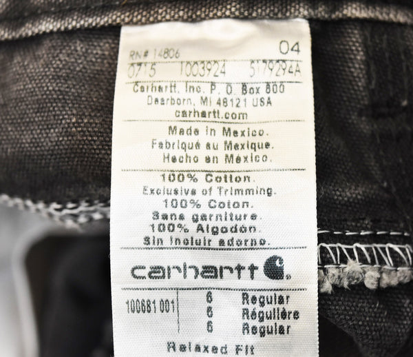 カーハート Carhartt USA製 ダブルニー ダックペインター レギュラー パンツ  デニム ブラック 103MB-684
