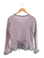 ピンクハウス PINK HOUSE ローンフリルブラウス P018EUAL38 B 長袖カットソー パープル Mサイズ 103LT-133