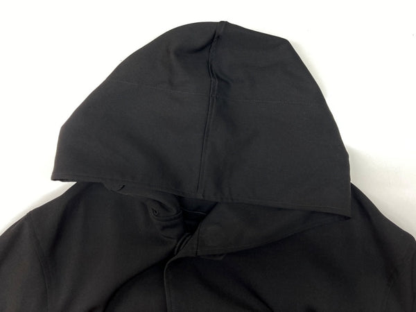 ヨウジヤマモト Yohji Yamamoto REGULATION WOOL GABARDINE COAT ウール ギャバジン コート フーディ ロング ジャケット 黒 HR-C01-140 サイズ 3 ジャケット 無地 ブラック 104MT-1704