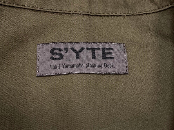 ヨウジ ヤマモト YOHJIYAMAMOTO s’yte サイト Steel Collar Coat ステンカラーコート ロング MADE IN JAPAN UW-B41-096 サイズ 3 ジャケット 無地 カーキ 101MT-2163
