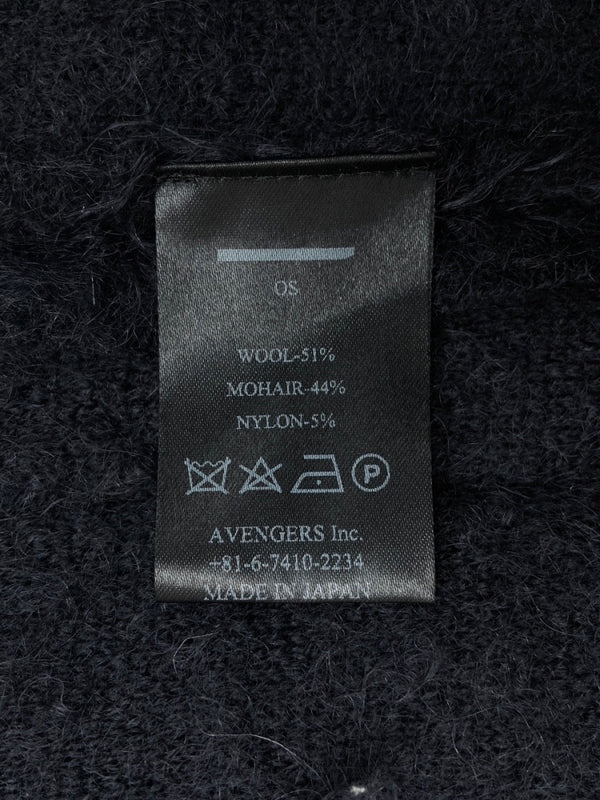 マイナス MINUS MOHAIR CARDIGAN モヘア カーディガン TIMELESS CUT OFF 1B ニット セーター 紺 カーディガン 無地 ネイビー ONE SIZEサイズ 104MT-2291