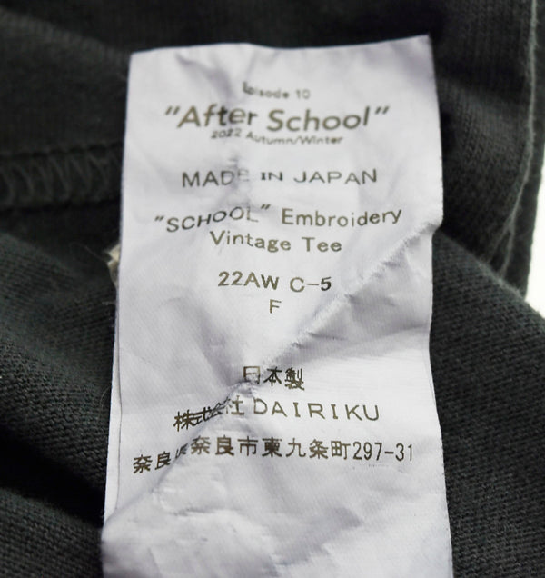 ダイリク DAIRIKU 22AW ロゴ 刺繍 長袖Tシャツ 黒 22AWｃ-5 ロンT ブラック フリーサイズ 103MT-1723