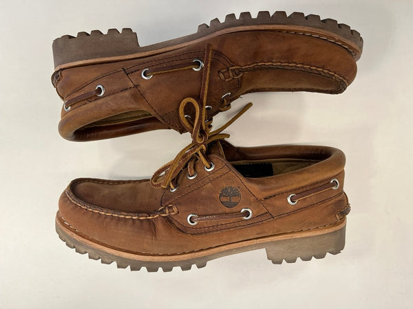 ティンバーランド Timberland Authentic 3 Eye Classic スリーアイ クラシック デッキシューズ 茶 A5S2M メンズ靴 モカシン ブラウン 25.5cm 101sh-2205