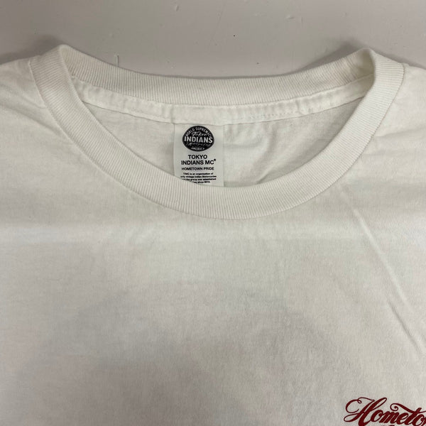 東京インディアンズ TOKYO INDIANS Motorcycle Club L/S Tee ロンT ホワイト XLサイズ 201MT-4404