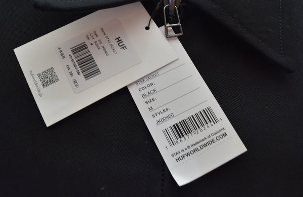 ハフ HUF Stax Jacket スタックス ジャケット 黒 JK00460 ジャケット ブラック Mサイズ 103MT-2682