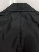 コムデギャルソン COMME des GARCONS HOMME BLACK NYLON LONG COAT ナイロン ロング コート チェスター ボタン アウター ジャケット 黒 HC-10001M ジャケット 無地 ブラック Mサイズ 104MT-1556