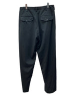 ヨウジヤマモト Yohji Yamamoto POUR HOMME TWO TUCK PANTS 2 タック パンツ シワギャバ ボトムス ジップフライ 黒 無地 HX-P17-100 スラックス ブラック サイズ 2 104MB-248