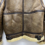 【曜日割引対象外】 ショット SCHOTT 80's B-3 ムートン フライトジャケット ジャケット ブラウン 38サイズ 201MT-4120 VB