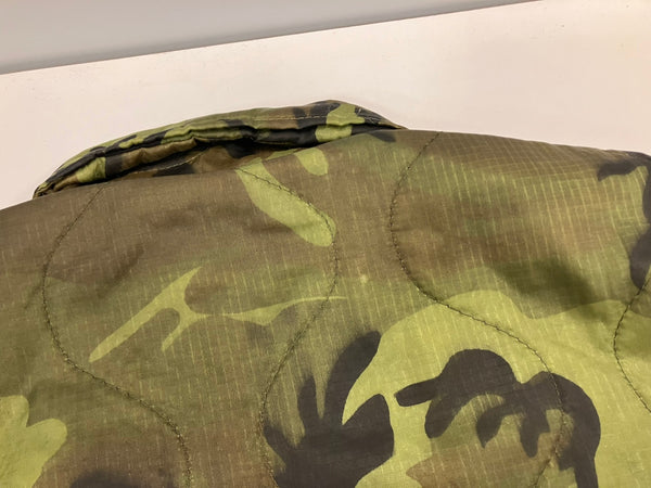 ヴィンテージ vintage 60’s 60s 60年代 ベトナムジャンパー ベトジャン Vietnam jacket スーベニアジャケット 迷彩 CAMO 水色裏地 完全無地 刺繍なし - ジャケット グリーン フリーサイズ 101MT-3609