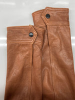 バーバリー Burberry BLACK LABEL LEATHER JACKET レザー ジャケット 革ジャン 裏地チェック ボタン アウター 茶 D1F09-408-54 ジャケット 無地 ブラウン Mサイズ 104MT-1700