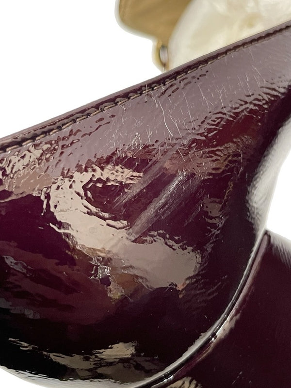 ファビオルスコーニ FABIO RUSCONI GIADA300 ソフトエナメル チャンキーヒール レディース靴 パンプス ワインレッド 37 23.5cm 601sh-5