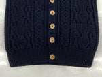 インバーアラン INVERALLAN 3A Lumber Cardigan ランバー カーディガン ニット セーター ケーブル ハンドニット 紺 NAVY カーディガン 無地 ネイビー 104MT-879