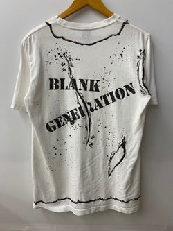 ナンバーナイン NUMBER (N)INE カート期 BLANK GENERATION Tシャツ 総柄 ホワイト 3サイズ 201MT-2443